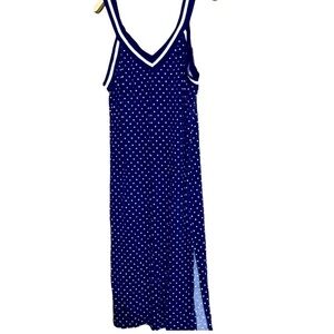 Lauren Ralph Lauren Women's Size XS Polka Dot Nightgown Blue White Sleeveless